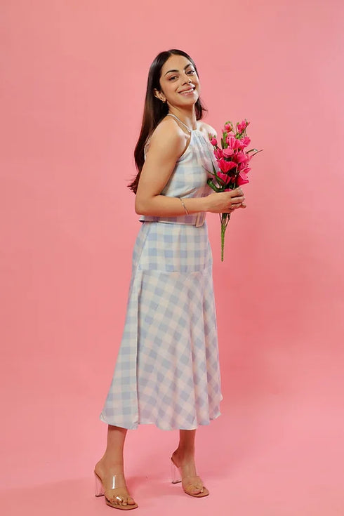 Emily Check Print Summer Dress